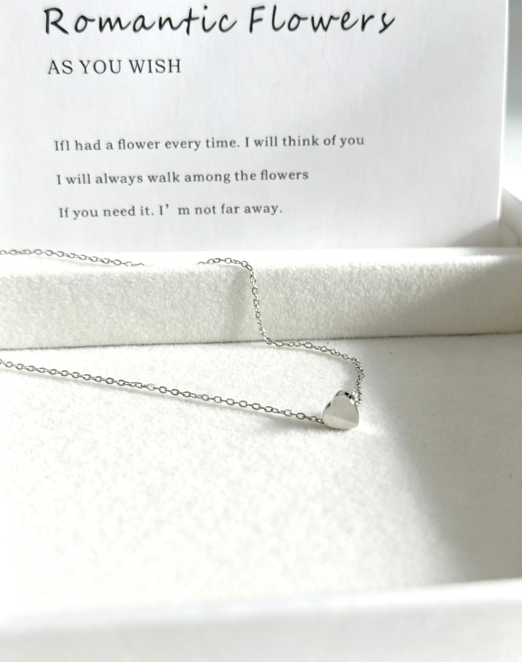 Silver Plated Heart Pendant Necklace | Minimalist Design