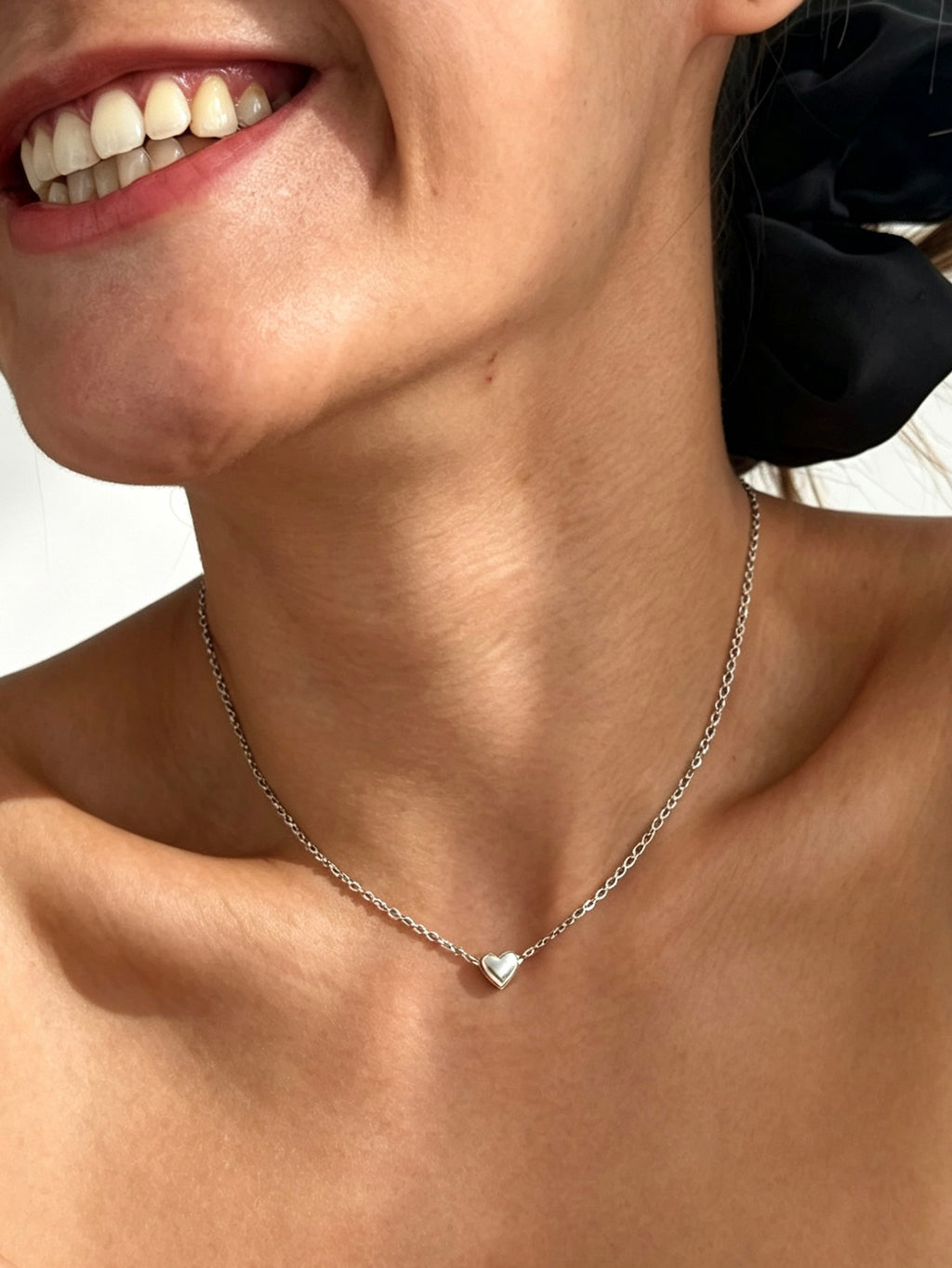 Silver Plated Heart Pendant Necklace | Minimalist Design