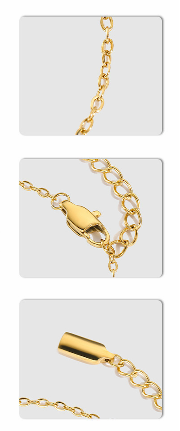 Pulsera de cadena delicada bañada en oro de 14K | Diseño minimalista