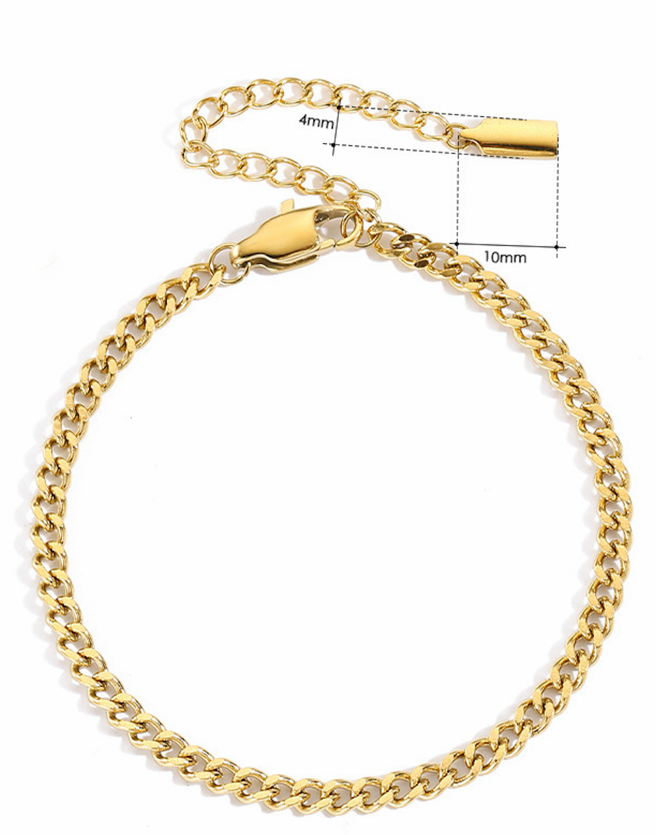 14K Gold Plated Cuban Link Bracelet | Chunky Chain Design