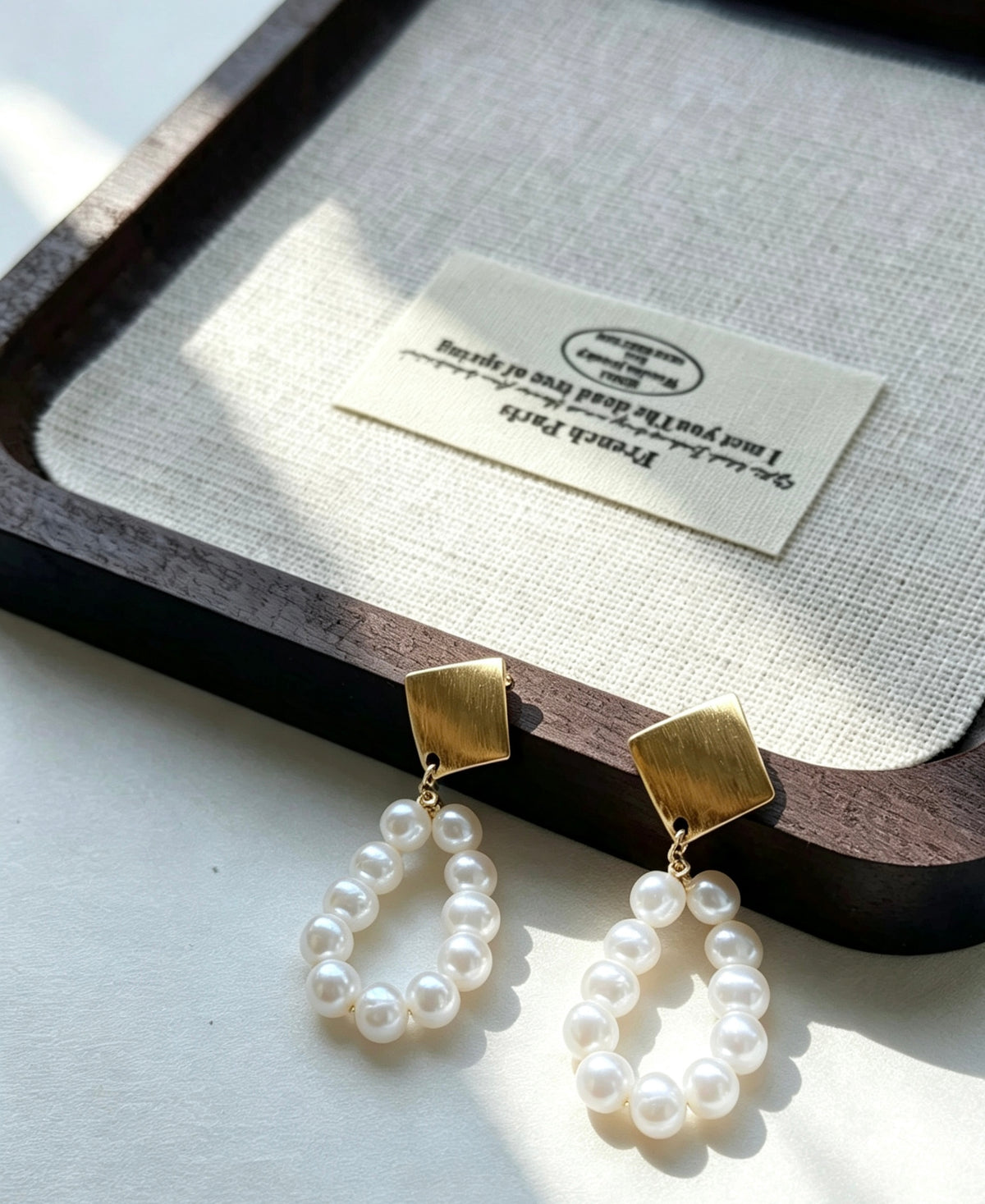 Pendientes de aro con perla de agua dulce | Chapados en oro de 14K, plata S925