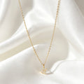 14K Gold Plated Zircon Initial "N" Necklace | S925 Silver | Handmade