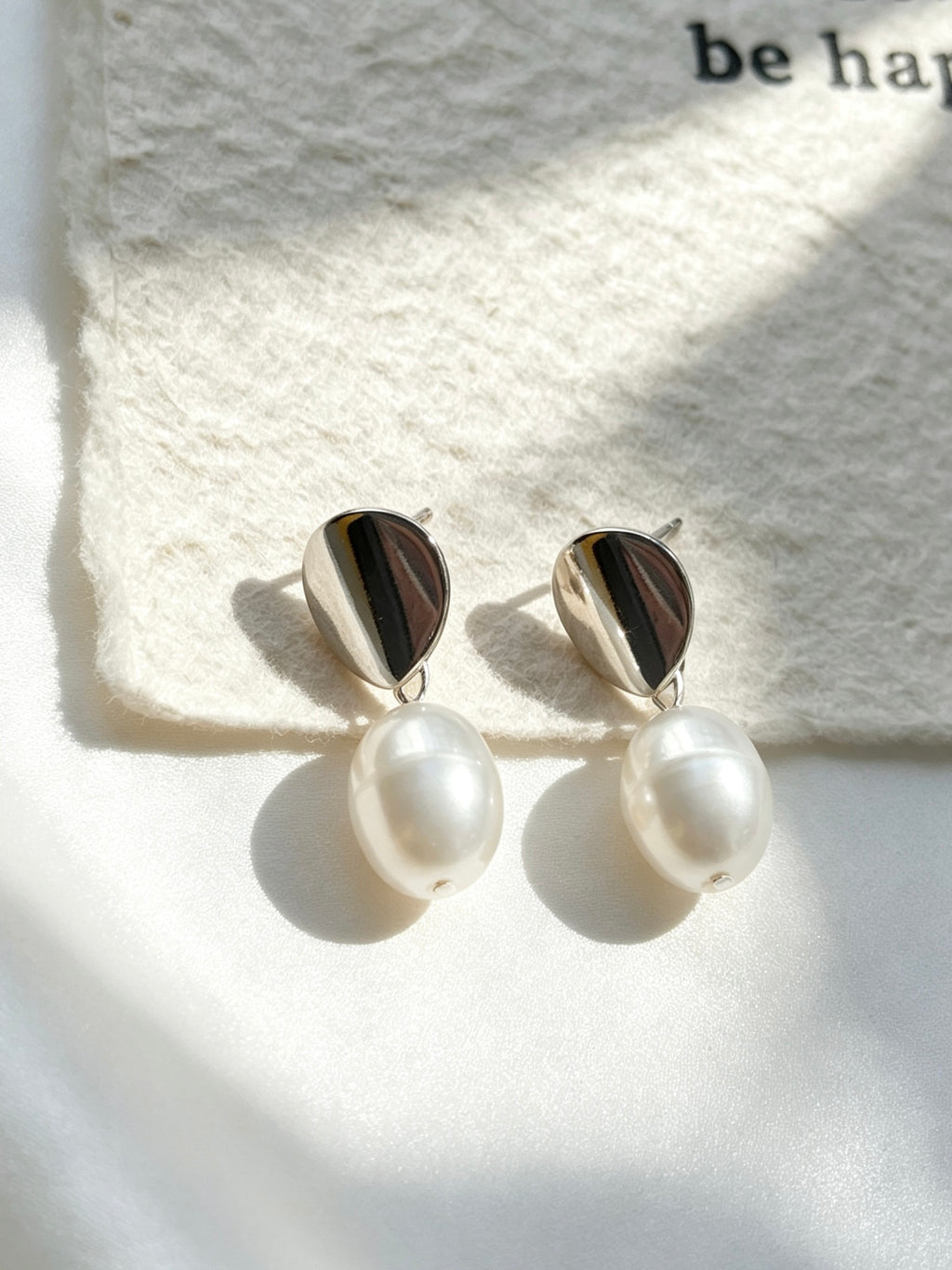 Pendientes de gota de perla de agua dulce | Plata de ley S925