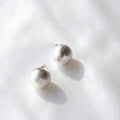 Silver Brushed 12mm Stud Earrings | S925 Silver Posts