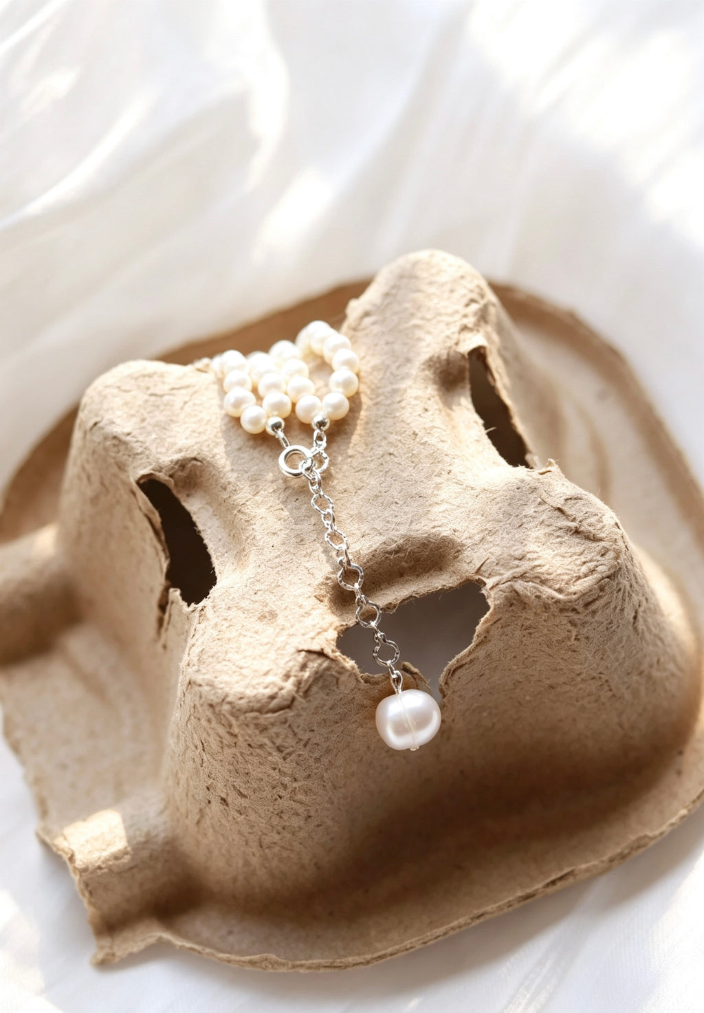 Pulsera de perlas de doble hilo | Perlas de agua dulce de 4 mm y 8 mm