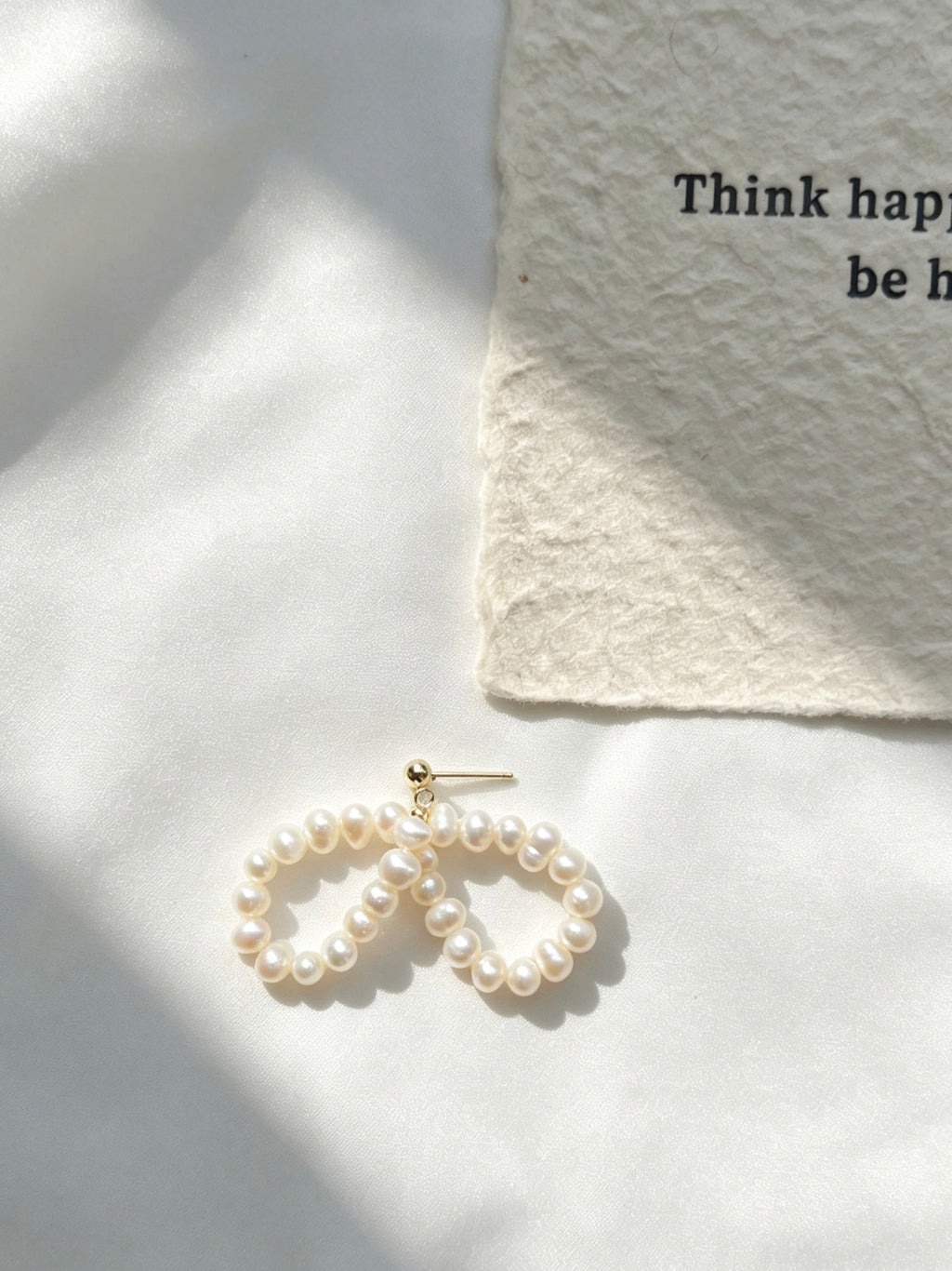 Pendientes de doble capa con perlas de agua dulce | Chapado en oro de 14K, plata S925