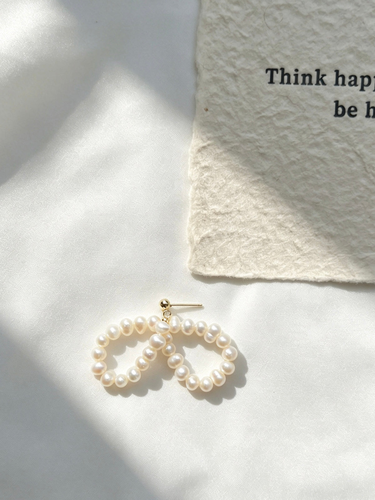 Pendientes de doble capa con perlas de agua dulce | Chapado en oro de 14K, plata S925