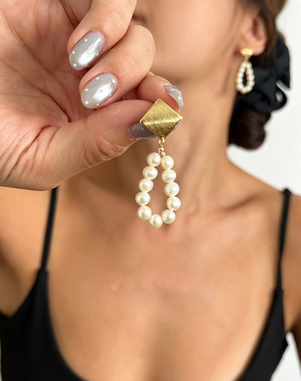 Freshwater Pearl Hoop Earrings | 14K Gold Plated, S925 Silver