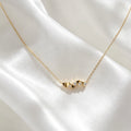 Collar de corazón y circonita bañado en oro de 14K | Plata de ley S925