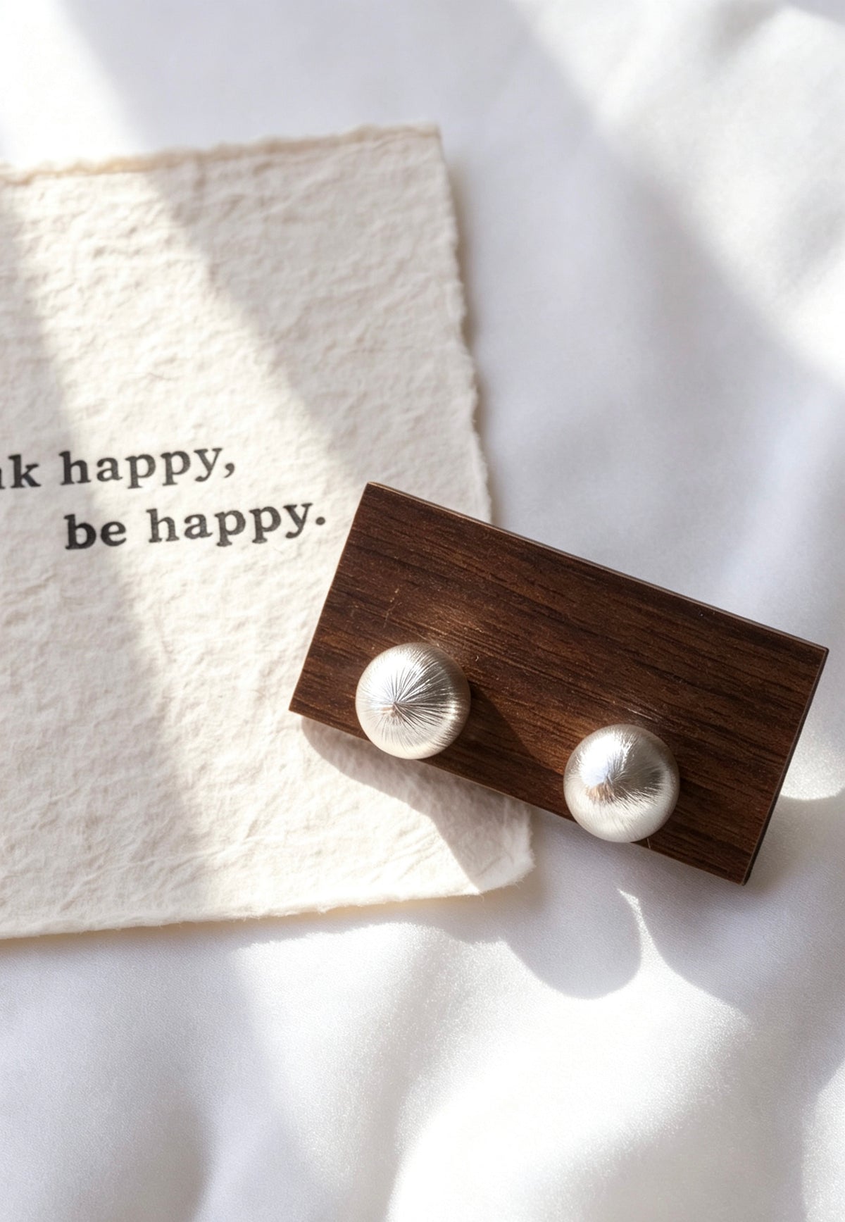 Silver Brushed 12mm Stud Earrings | S925 Silver Posts