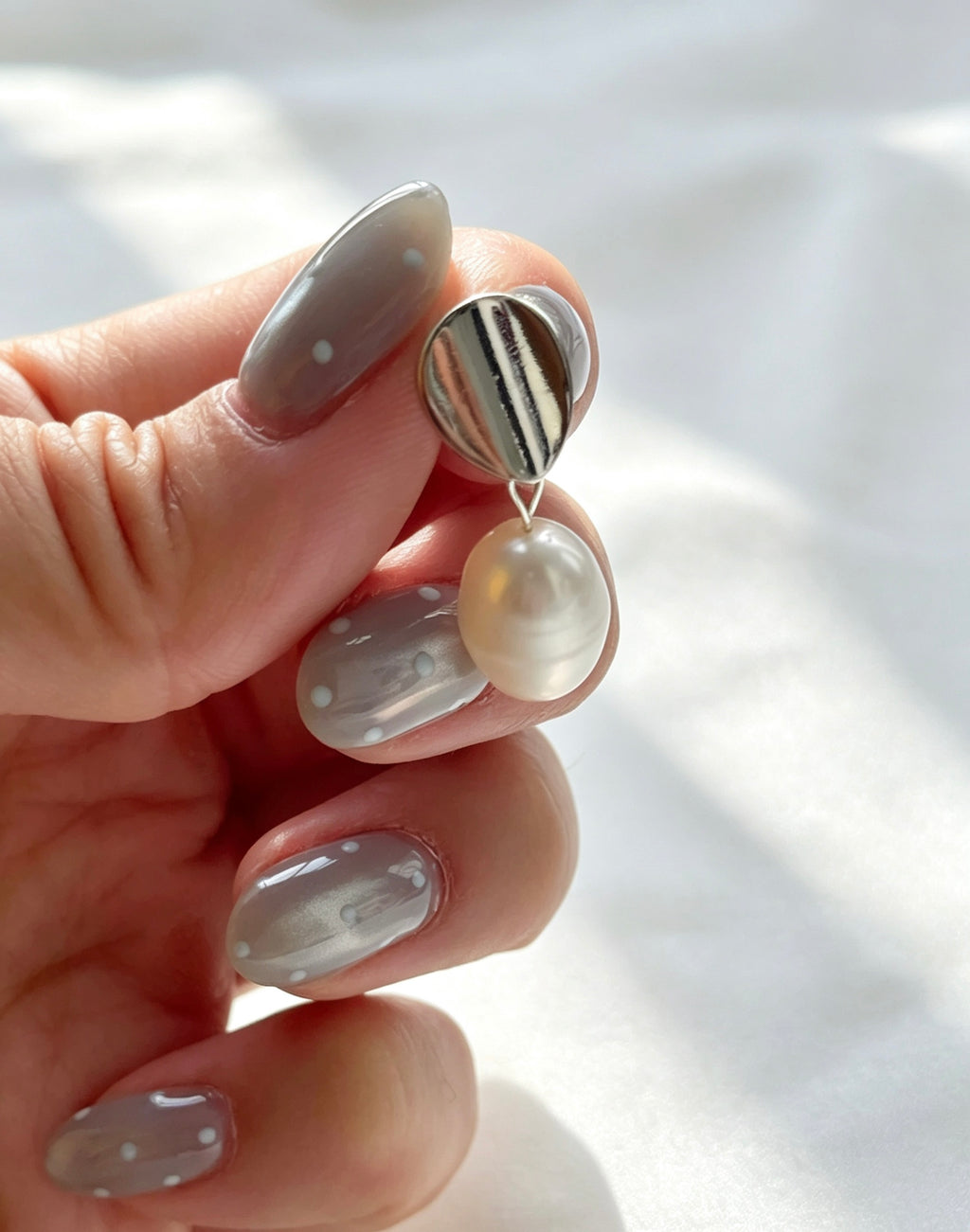 Pendientes de gota de perla de agua dulce | Plata de ley S925