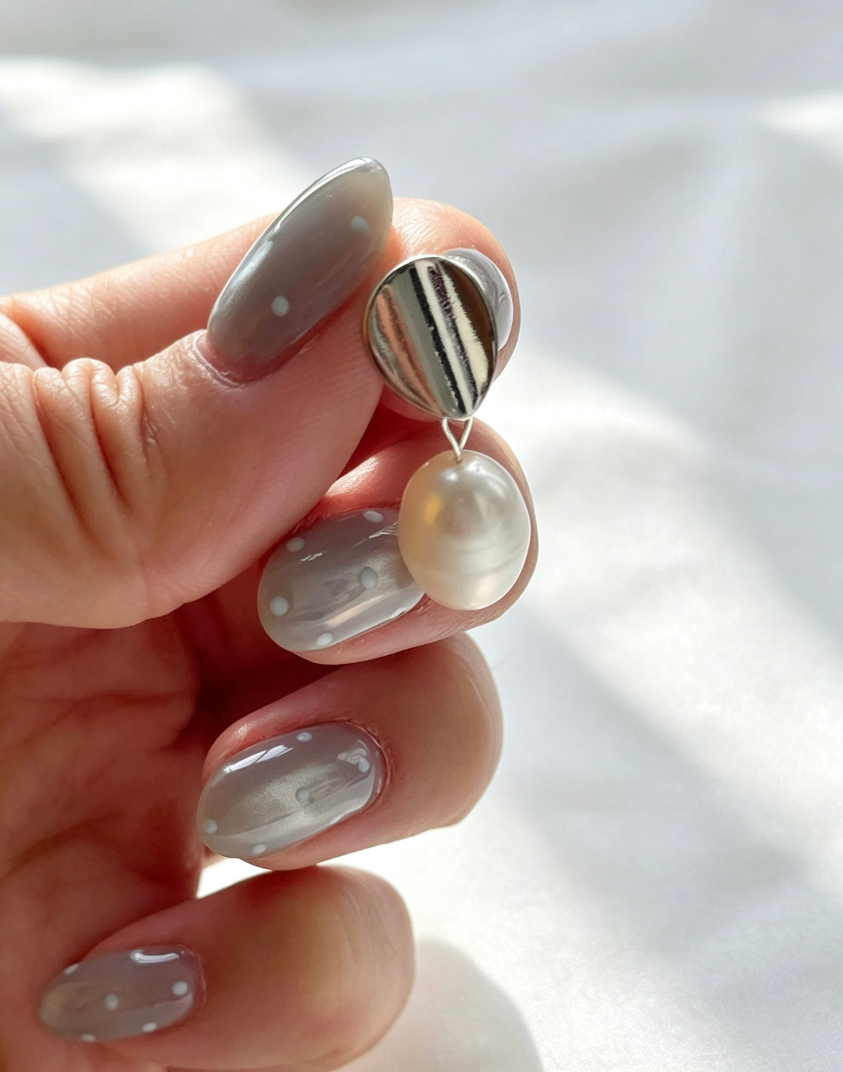Pendientes de gota de perla de agua dulce | Plata de ley S925
