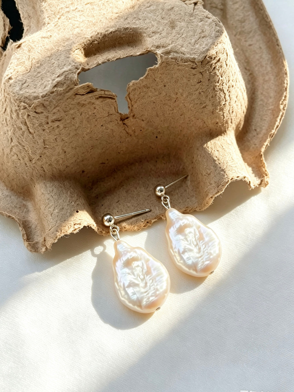Baroque Freshwater Pearl Earrings | S925 Sterling Silver