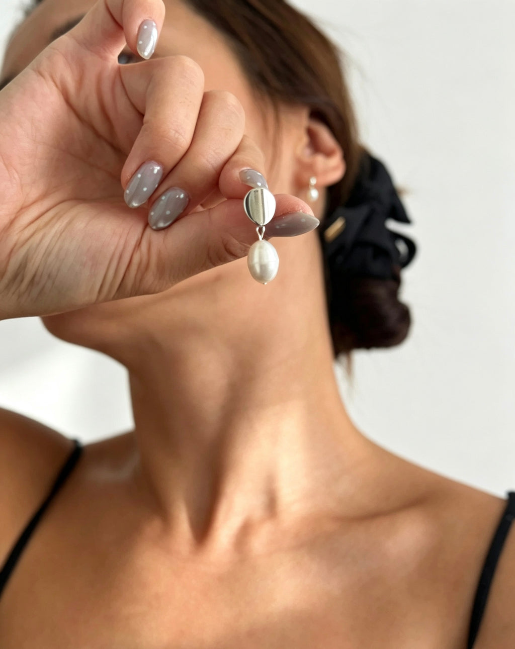 Pendientes de gota de perla de agua dulce | Plata de ley S925