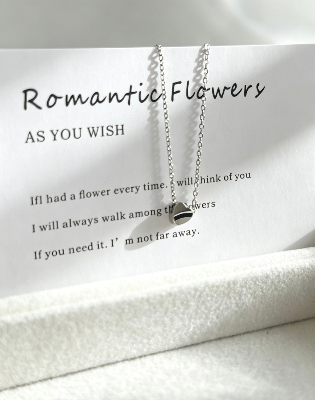 Silver Plated Heart Pendant Necklace | Minimalist Design