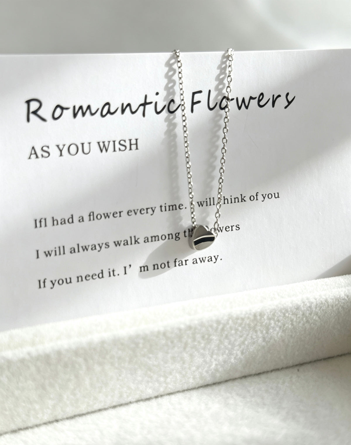 Silver Plated Heart Pendant Necklace | Minimalist Design