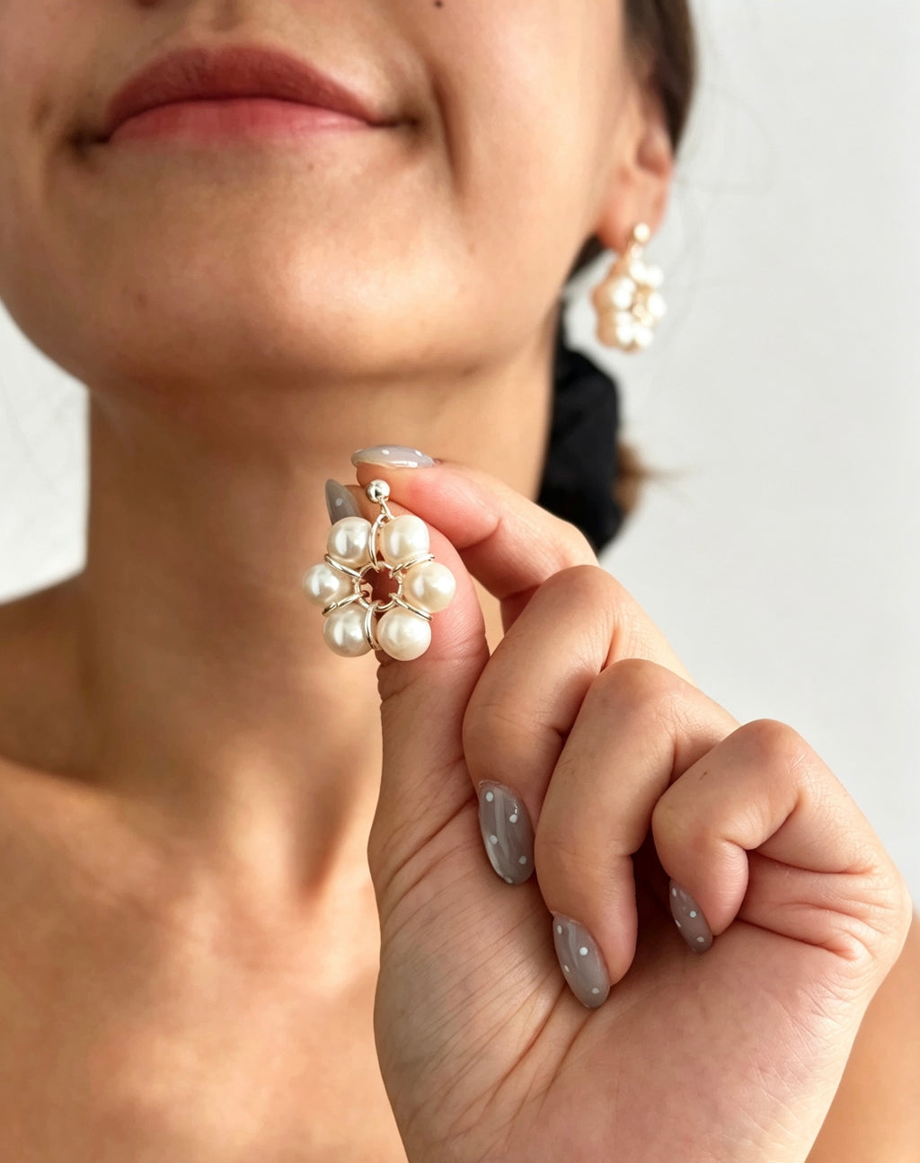 Pendientes de girasol con perla de agua dulce | Bañados en plata, plata S925