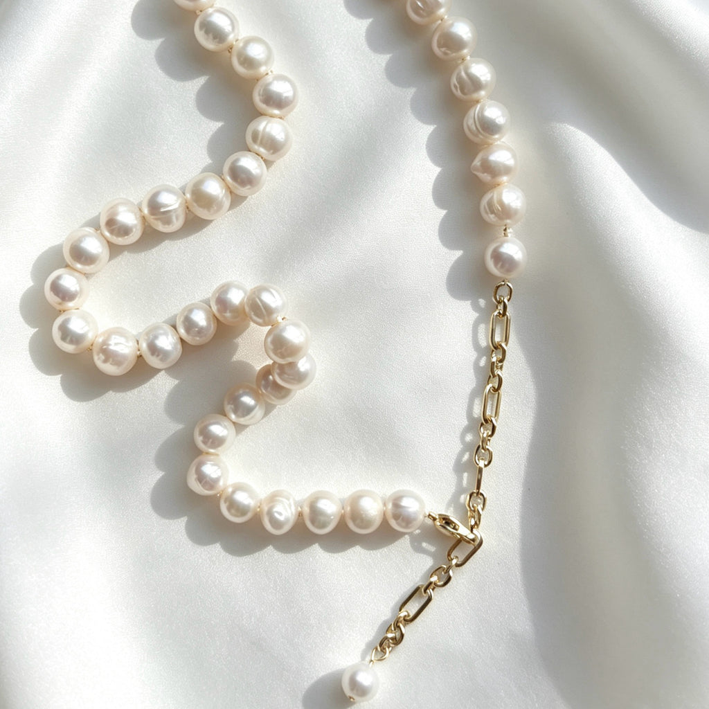 Luxury Freshwater Pearl Necklace | 10mm Natural Pearls