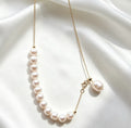 Collar de perlas Smile | Perlas de agua dulce naturales de 8 mm, oro
