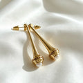 14K Gold Plated Pearl Drop Earrings | S925 Sterling Silver Posts