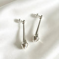 Pendientes de perlas bañados en plata | Postes de plata de ley S925