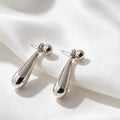 Silver Plated Teardrop Earrings | French Vintage Design
