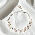 Lace Pearl Bracelet | 4mm Natural Freshwater Pearls, Silver