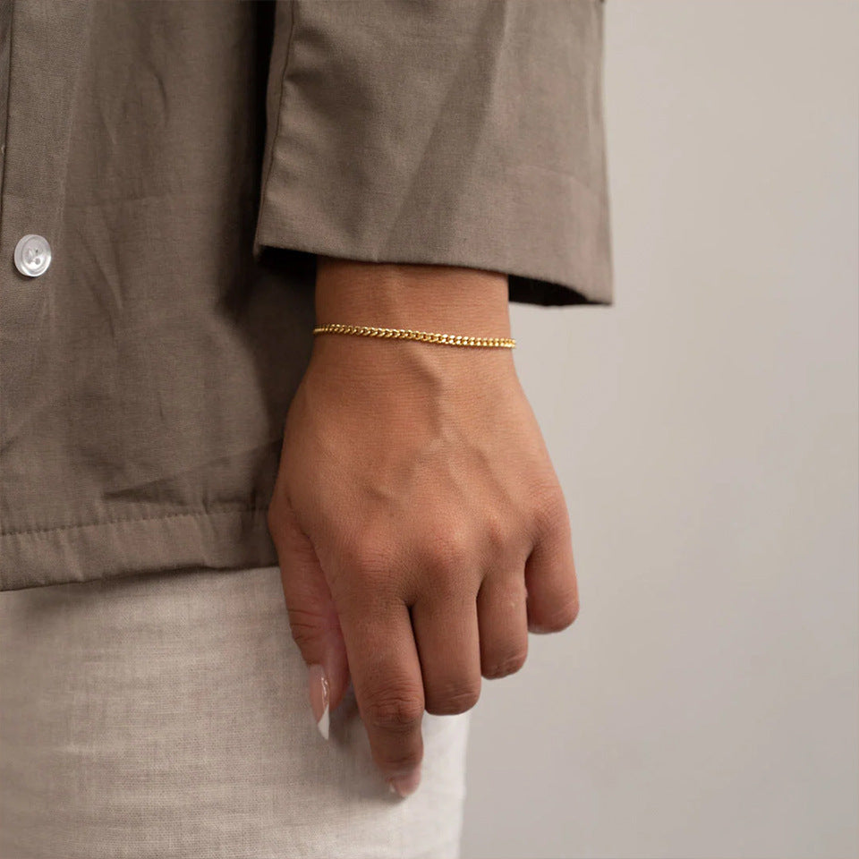 14K Gold Plated Cuban Link Bracelet | Chunky Chain Design